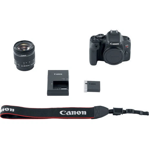 Canon EOS Rebel T7i (800D) DSLR Camera with EF-S 18-55mm F4-5.6 IS STM Lens – 24.2 MP – Black