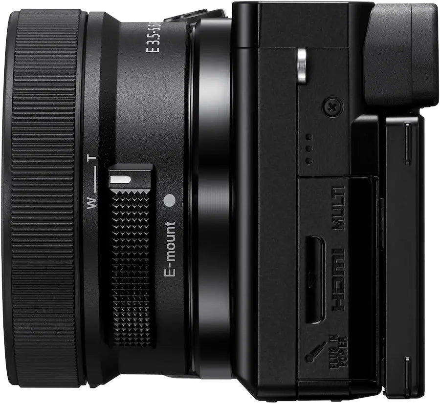 Sony Alpha 6100 APS-C Mirrorless Camera with 4K Video & E PZ 16-50mm Lens – Black