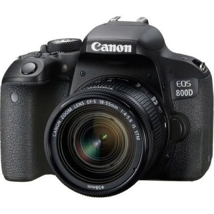 Canon EOS Rebel T7i (800D) DSLR Camera with EF-S 18-55mm F4-5.6 IS STM Lens – 24.2 MP – Black