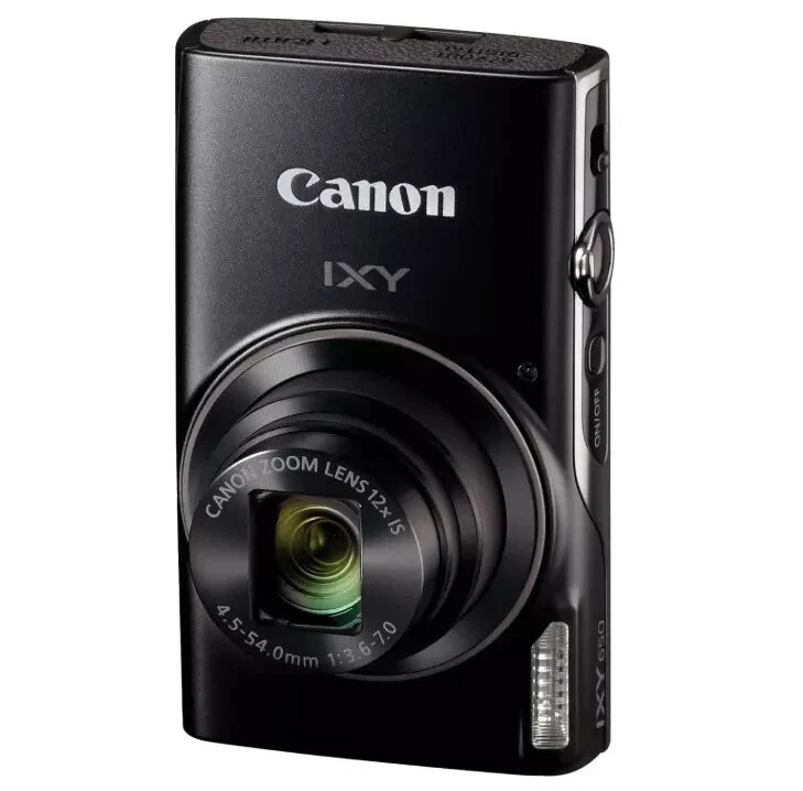 Canon PowerShot IXY 650 (ELPH 360 HS) Compact Digital Camera – 20.2 MP with 12x Optical Zoom – Black