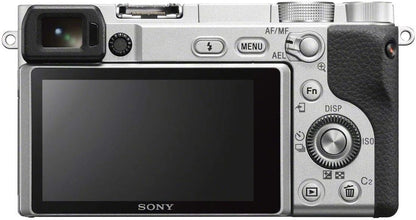 Sony Alpha a6400 APS-C Mirrorless Camera Double Zoom Lens Kit – 24.2 MP with Real-Time Eye AF – Silver