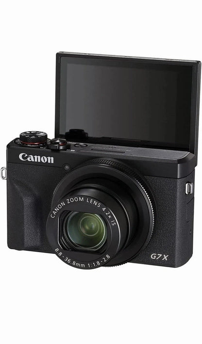 Canon PowerShot G7 X Mark III Point & Shoot Digital Camera – 20.1 MP, 4.2x Zoom, F1.8, 4K Video – Black