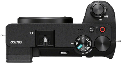 Sony Alpha 6700 APS-C Mirrorless Camera (Body Only) – 26 MP with AI Autofocus – Black