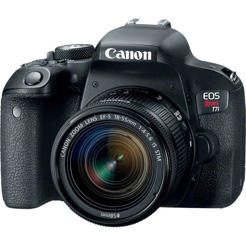 Canon EOS Rebel T7i (800D) DSLR Camera with EF-S 18-55mm F4-5.6 IS STM Lens – 24.2 MP – Black