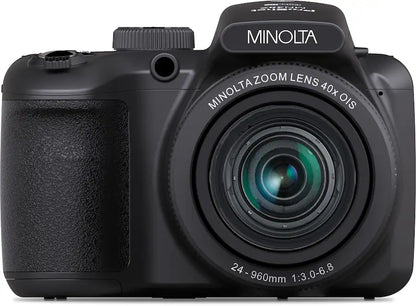 Minolta ProShot MN40Z Bridge Camera – 20 MP with 40x Optical Zoom Lens – Black
