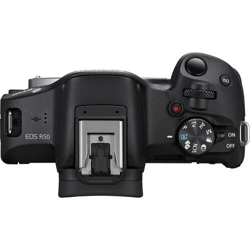 Canon EOS R50 Mirrorless Camera Body Only (24.2MP APS-C, RF Mount, 4K Video, Dual Pixel AF, Wi-Fi, Black)
