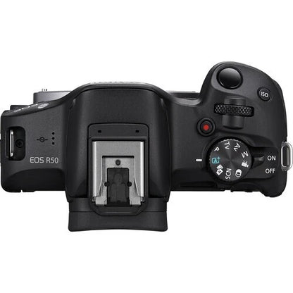 Canon EOS R50 Mirrorless Camera Body Only (24.2MP APS-C, RF Mount, 4K Video, Dual Pixel AF, Wi-Fi, Black)