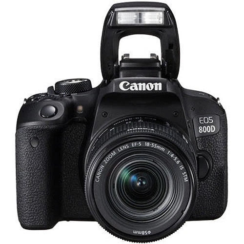 Canon EOS Rebel T7i (800D) DSLR Camera with EF-S 18-55mm F4-5.6 IS STM Lens – 24.2 MP – Black
