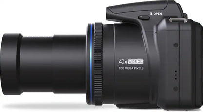 Minolta ProShot MN40Z Bridge Camera – 20 MP with 40x Optical Zoom Lens – Black