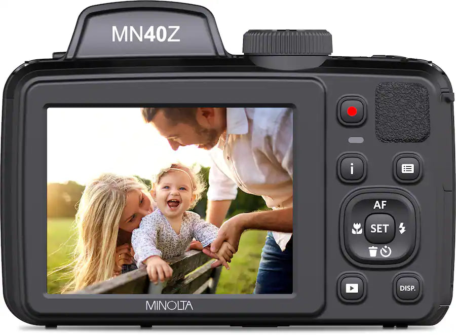 Minolta ProShot MN40Z Bridge Camera – 20 MP with 40x Optical Zoom Lens – Black
