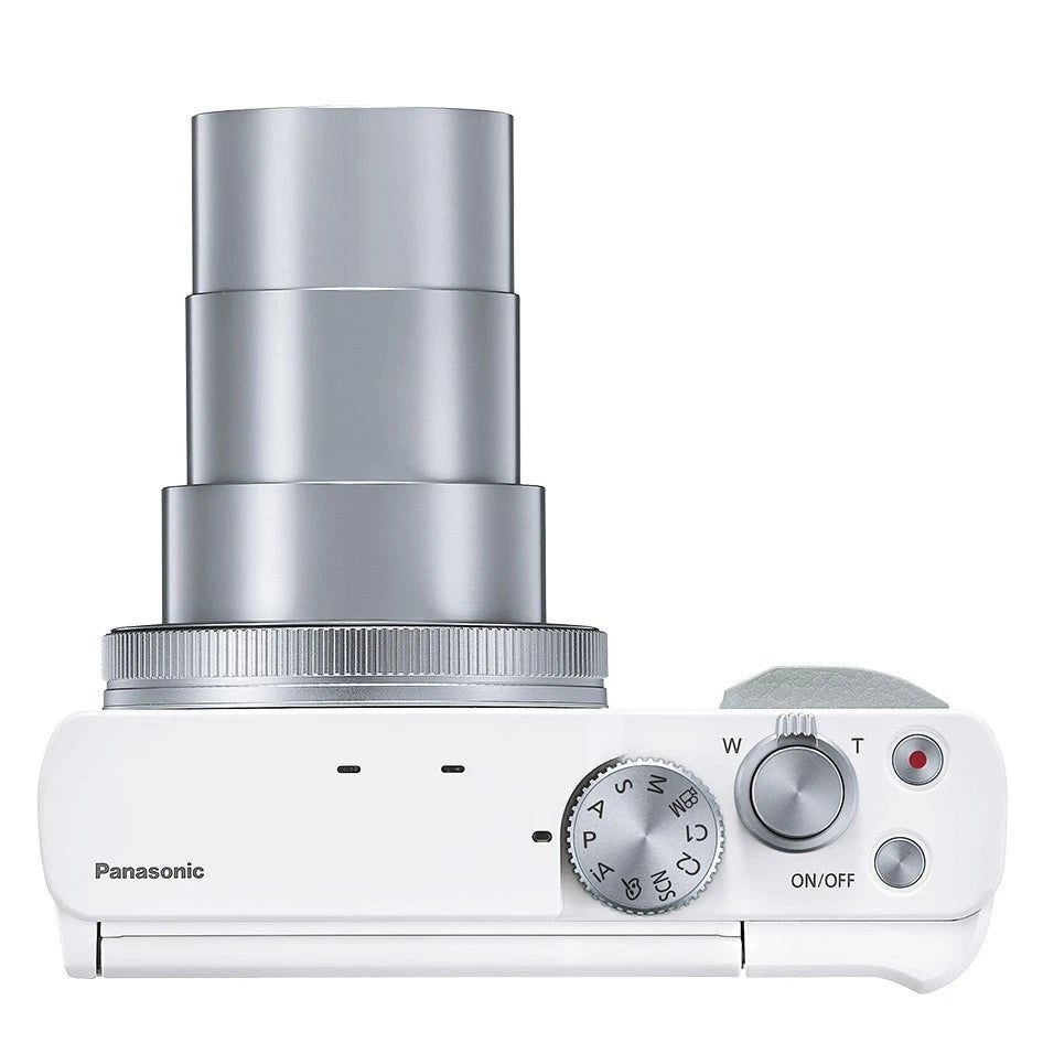 Panasonic Lumix TZ99 (ZS99) Compact Digital Camera – 50x Optical Zoom & 4K Video – White (DC-TZ99E-W)