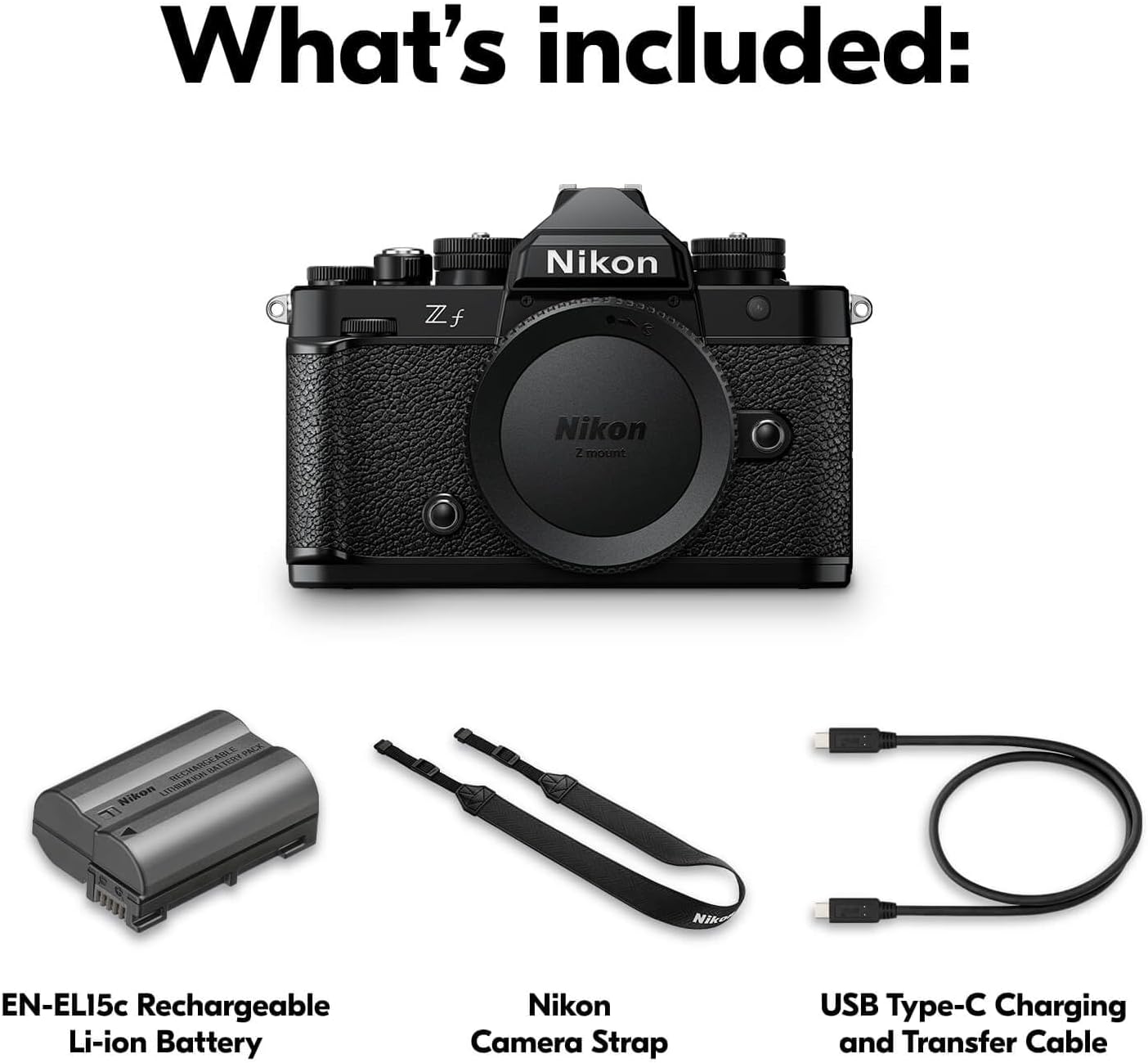 Nikon Z f Full-Frame Mirrorless Stills & Video Camera with Iconic Retro Styling - Body Only