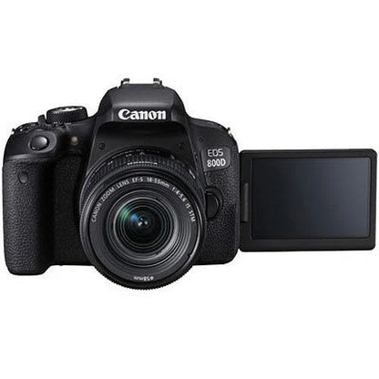 Canon EOS Rebel T7i (800D) DSLR Camera with EF-S 18-55mm F4-5.6 IS STM Lens – 24.2 MP – Black
