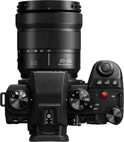 Panasonic LUMIX S5II 24.2MP Full-Frame Mirrorless Camera with 20-60mm F3.5-5.6 L Mount Lens - Black (DC-S5M2KK9)