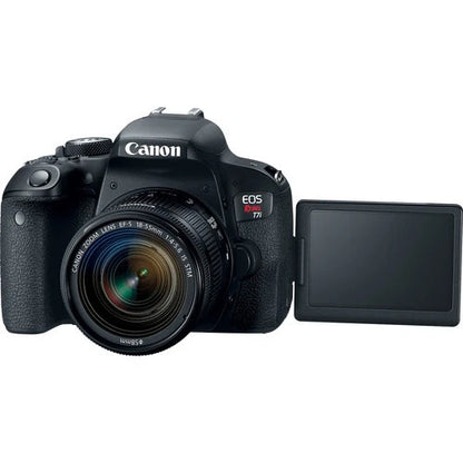 Canon EOS Rebel T7i (800D) DSLR Camera with EF-S 18-55mm F4-5.6 IS STM Lens – 24.2 MP – Black