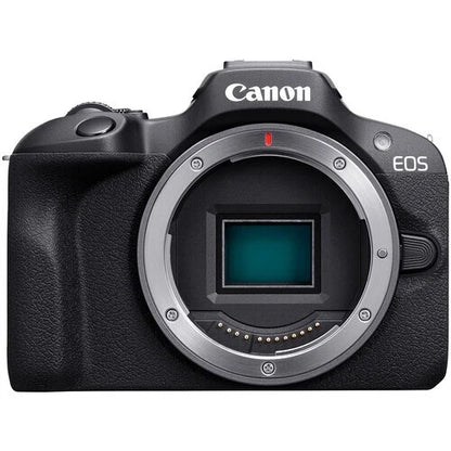 Canon EOS R100 Mirrorless Camera Body Only (RF Mount, 24.1MP APS-C, 4K Video, Wi-Fi, Black)