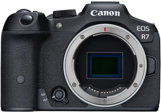 Canon EOS R7 Mirrorless Camera Body Only (32.5MP APS-C, RF Mount, 4K Video, Dual Pixel AF II, IBIS, Wi-Fi, Black)