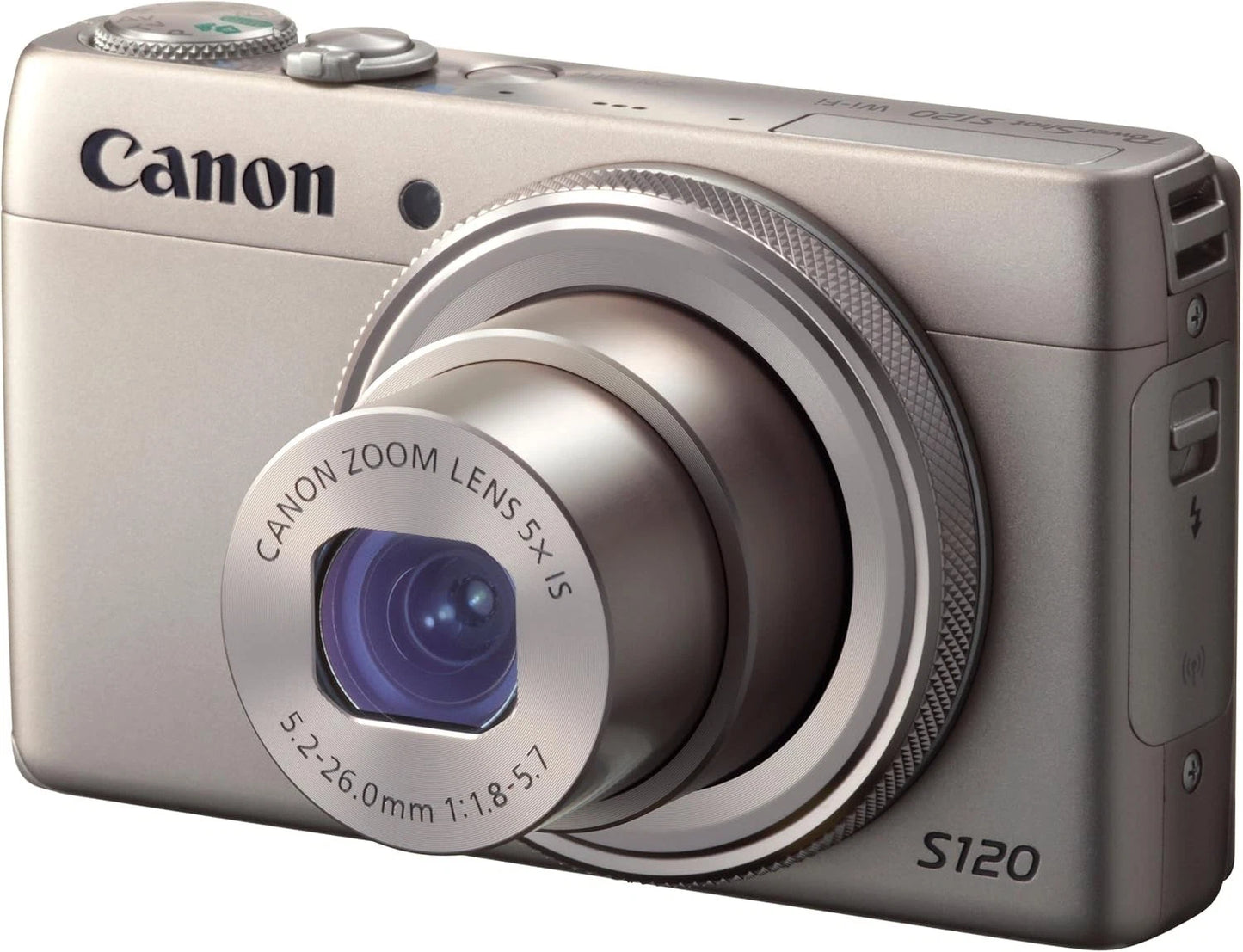 Canon PowerShot S120 Compact Digital Camera – 12.1 MP, F1.8, 24mm Wide Angle & 5x Optical Zoom – Silver