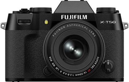 Fujifilm X-T50 Mirrorless Camera with XF 16-50mm F2.8-4.8 R LM WR Lens – 40.2 MP & 6.2K Video – Black