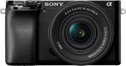 Sony Alpha 6100 APS-C Mirrorless Camera with 4K Video & E PZ 16-50mm Lens – Black