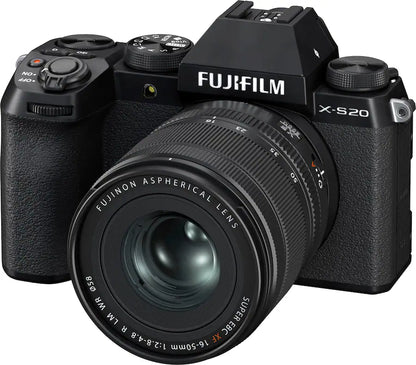 Fujifilm X-S20 Mirrorless Camera with XF 16-50mm F2.8-4.8 R LM WR Lens – 6.2K Video – Black