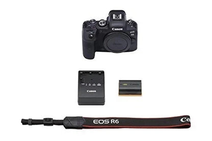 Canon EOS R6 Mirrorless Camera Body Only (20.1MP Full-Frame, RF Mount, 4K Video, Dual Pixel AF II, IBIS, Wi-Fi, Black)