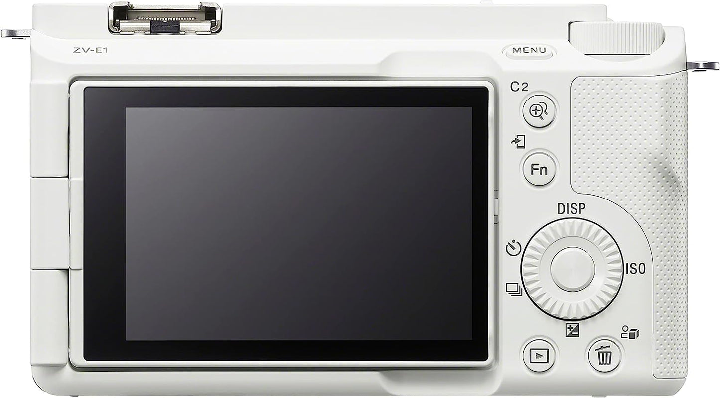 Sony Alpha ZV-E1 Full-Frame Interchangeable Lens Mirrorless Vlog Camera - White Body