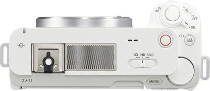 Sony Alpha ZV-E1 Full-Frame Interchangeable Lens Mirrorless Vlog Camera - White Body