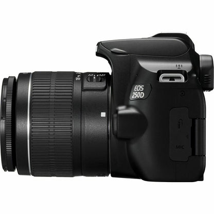 Canon EOS 250D DSLR Camera with 18-55mm f/3.5-5.6 DC III Lens (24.1MP APS-C, EF/EF-S Mount, 4K Video, Dual Pixel AF, Wi-Fi, Black)