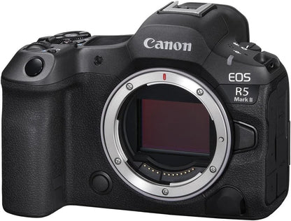 Canon EOS R5 Mark II Mirrorless Camera Body Only (45MP Full-Frame, RF Mount, 8K Video, Dual Pixel AF II, IBIS, Wi-Fi, Black, 6536C002)