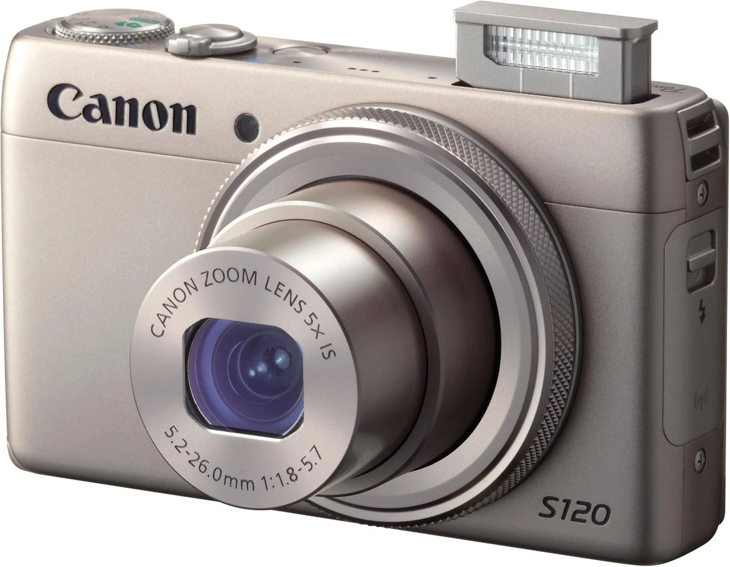 Canon PowerShot S120 Compact Digital Camera – 12.1 MP, F1.8, 24mm Wide Angle & 5x Optical Zoom – Silver