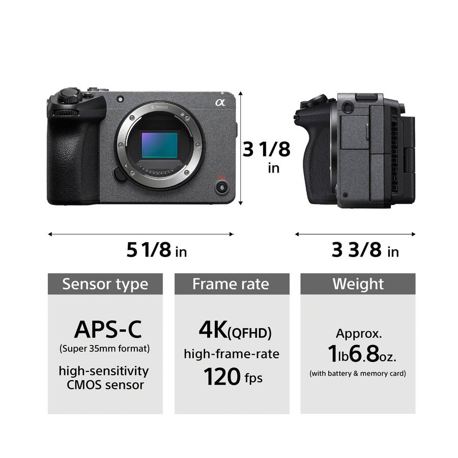 Sony Cinema Line FX30 Super 35 Camera (Body) – Bundle with Hard Case & 128GB CFexpress Card