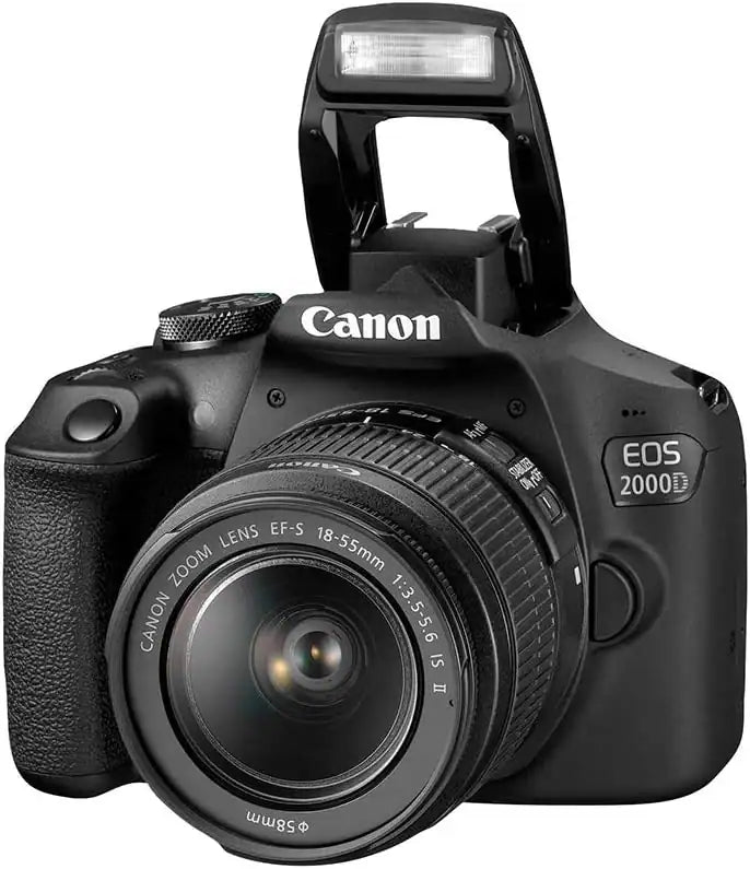 Canon EOS 2000D (Rebel T7) DSLR Camera with EF-S 18-55mm F3.5-5.6 III Lens – 24.1 MP – Black