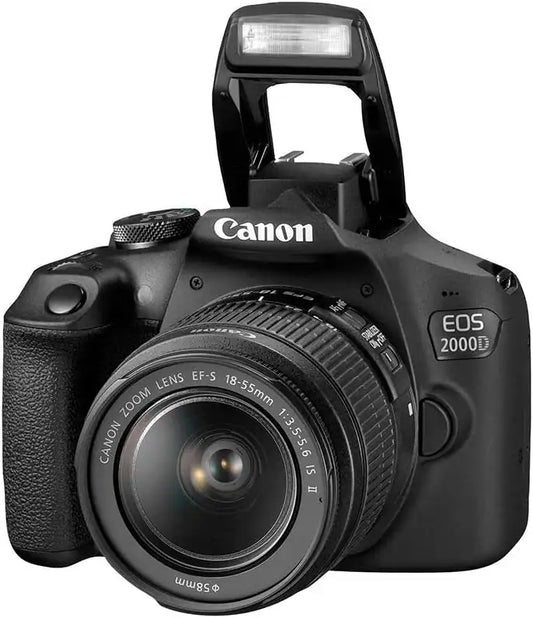 Canon EOS 2000D (Rebel T7) DSLR Camera with EF-S 18-55mm F3.5-5.6 III Lens – 24.1 MP – Black