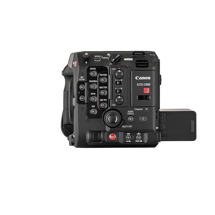 Canon EOS C400 Cinema Camera Body Only (6K Full-Frame BSI Sensor, RF Mount, 4K/6K Video, Dual Pixel AF, Wi-Fi, Black)