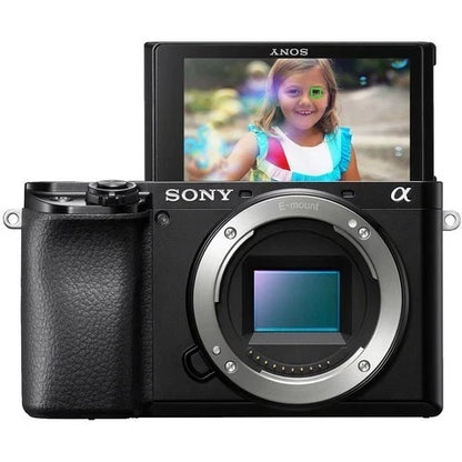 Sony Alpha a6100 Mirrorless Camera Body Only (24.2MP APS-C, E-Mount, 4K Video, Real-time AF, Wi-Fi, Black)
