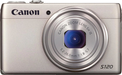Canon PowerShot S120 Compact Digital Camera – 12.1 MP, F1.8, 24mm Wide Angle & 5x Optical Zoom – Silver