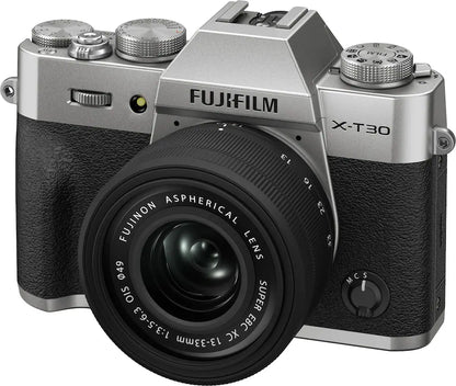 Fujifilm X-T30 III Mirrorless Camera with XC 13-33mm F3.5-6.3 OIS Lens Kit & 6K Video – Silver