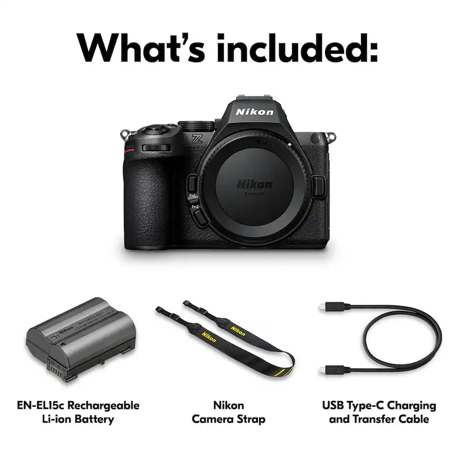 Nikon Z5II Full-Frame Mirrorless Camera (Body Only) – 24.5 MP with 4K Video – Black