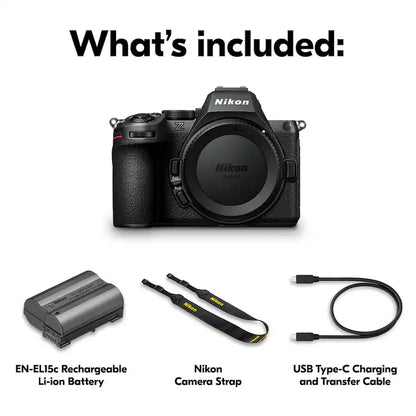 Nikon Z5II Full-Frame Mirrorless Camera (Body Only) – 24.5 MP with 4K Video – Black