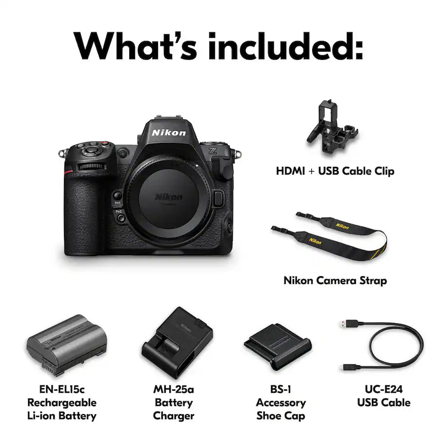 Nikon Z8 Full-Frame Mirrorless Camera (Body Only) – 45.7 MP & 8K Video – Black