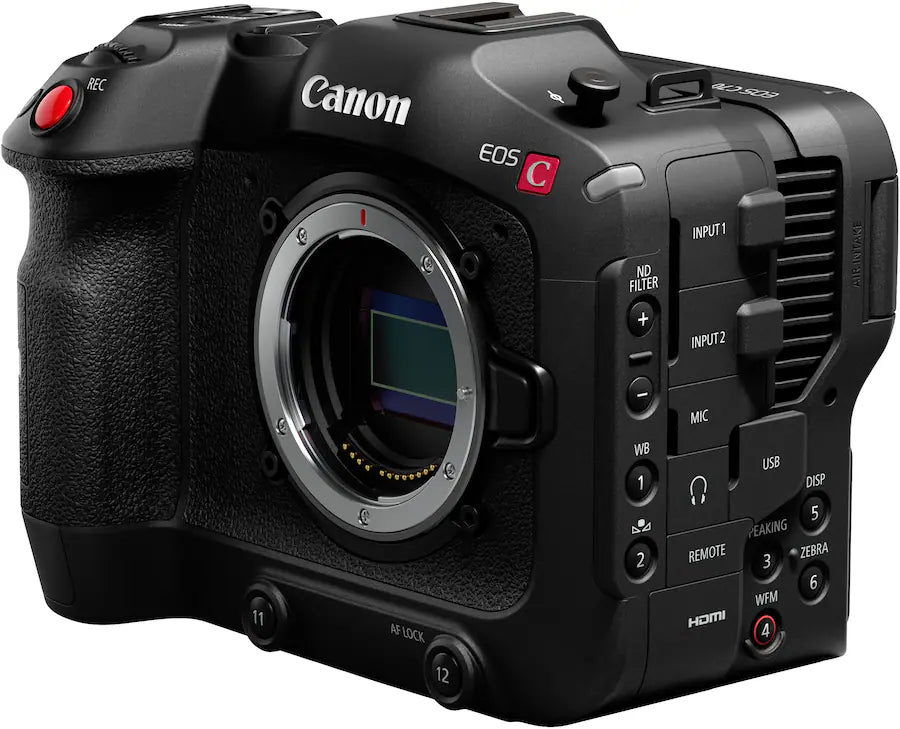 Canon EOS C70 Cinema Camera Body Only (Super 35mm DGO Sensor, RF Mount, 4K Video, Dual Pixel AF, Wi-Fi, Black)