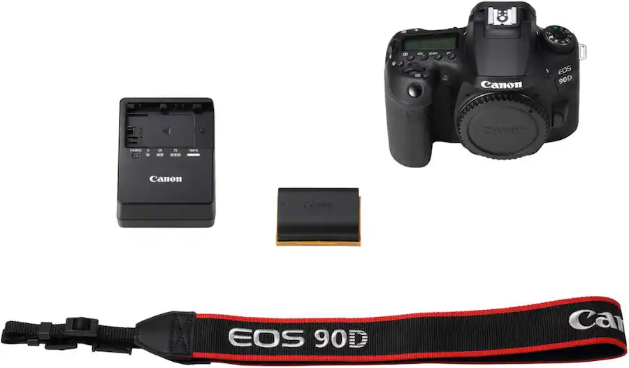Canon EOS 90D DSLR Camera Body Only (32.5MP APS-C, EF/EF-S Mount, 4K Video, Dual Pixel AF, Wi-Fi, Black)