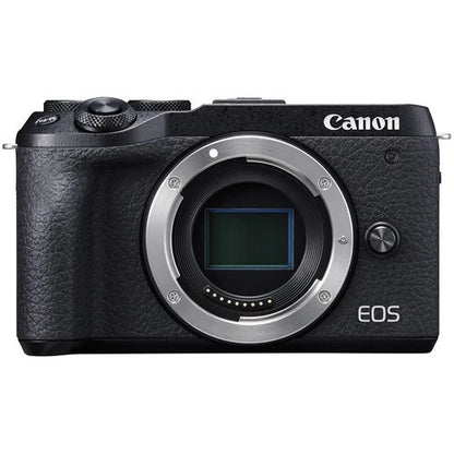 Canon EOS M6 Mark II Mirrorless Camera Body Only (32.5MP APS-C, EF-M Mount, 4K Video, Dual Pixel AF, Wi-Fi, Black)