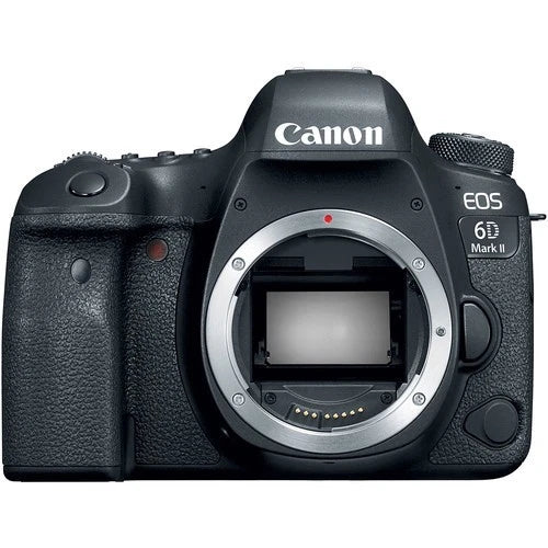 Canon EOS 6D Mark II DSLR Camera Body Only (26.2MP Full-Frame, EF Mount, Dual Pixel AF, Wi-Fi, GPS, Black)
