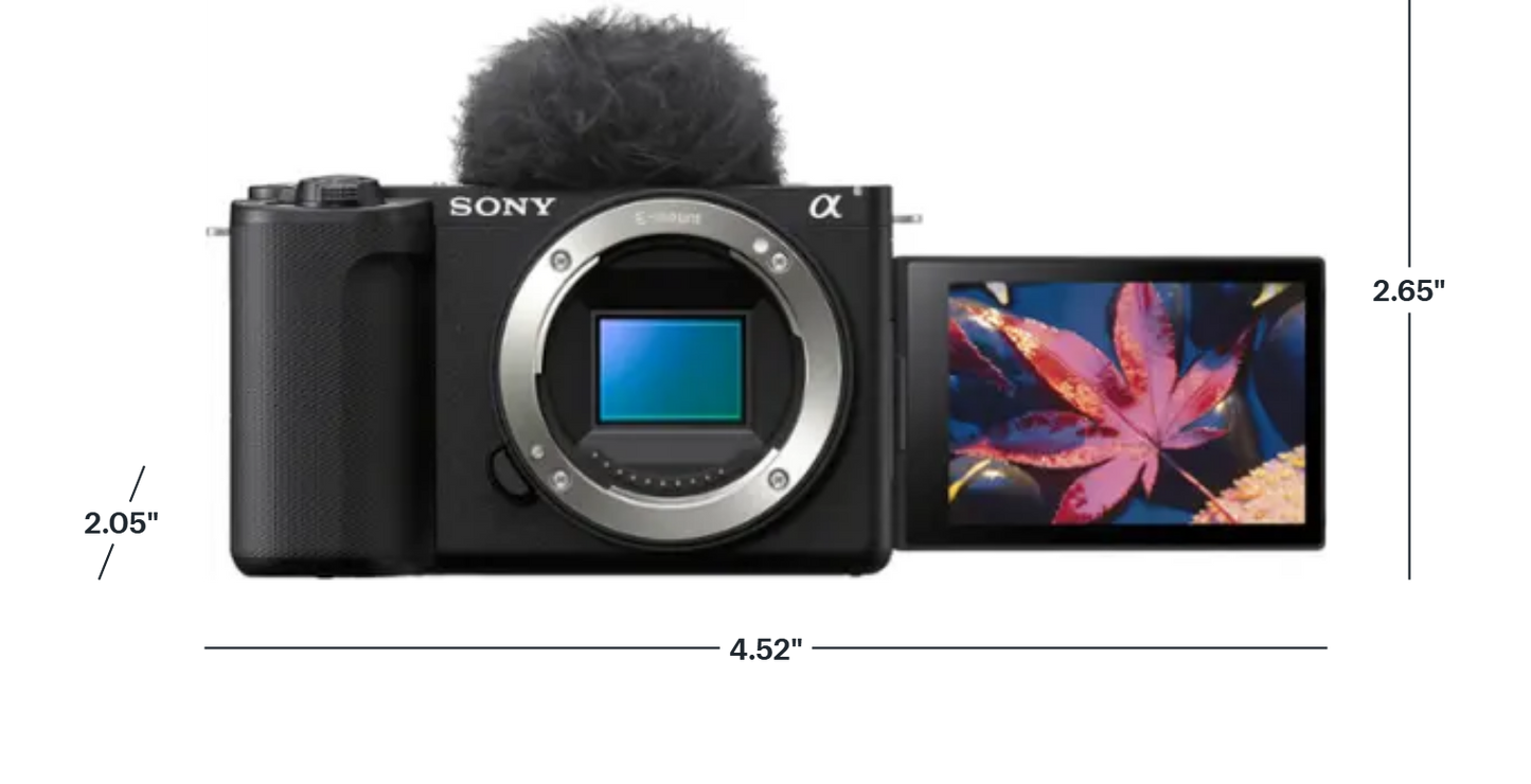Sony Alpha ZV-E10 II Mirrorless Camera Body Only (26MP APS-C, E-Mount, 4K Video, Real-time AF, Wi-Fi, Black)