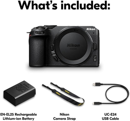 Nikon Z 30 - Compact Lightweight Mirrorless Stills & Video Camera - Body Only