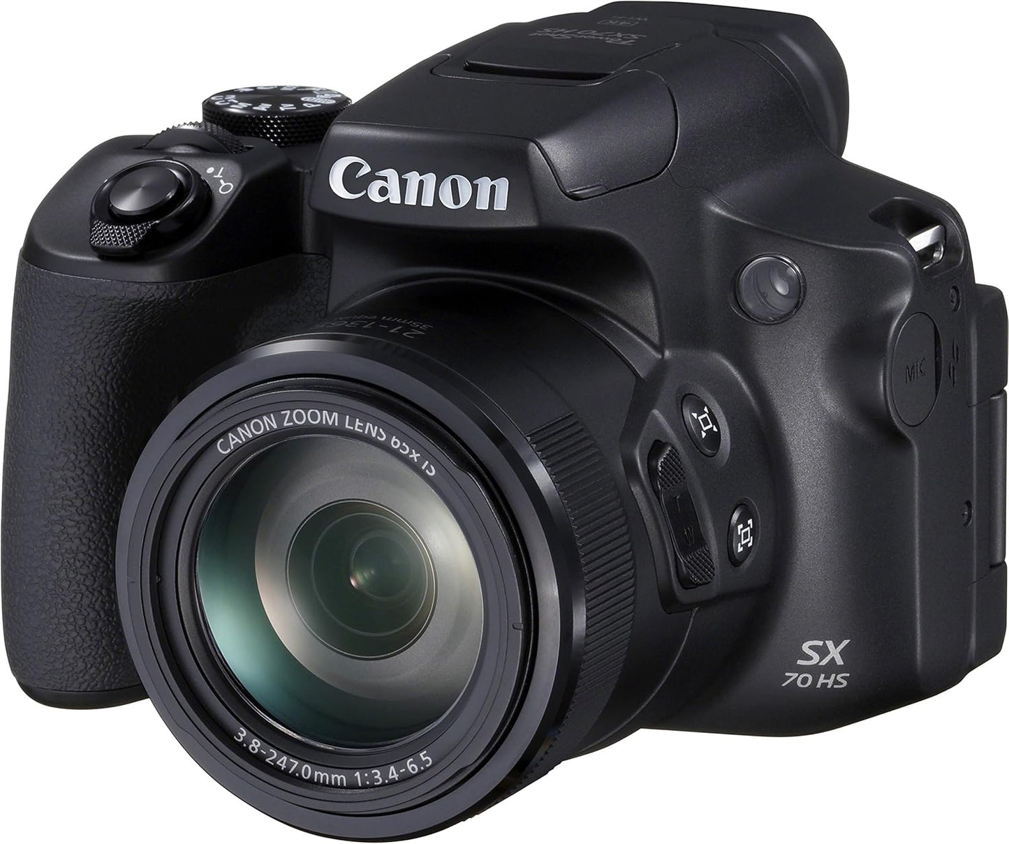 Canon PowerShot SX70 HS 20.3MP Bridge Camera with 65x Optical Zoom - Black