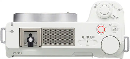 Sony Alpha ZV-E10 II APS-C Mirrorless Content Creator Camera (Body Only) – White