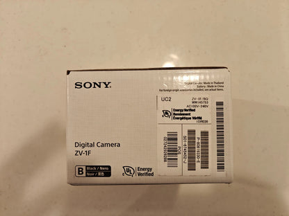 Sony ZV-1F Vlogging Digital Camera – 20.1 MP with 4K Video & F2.0 Ultra-Wide Lens – Black